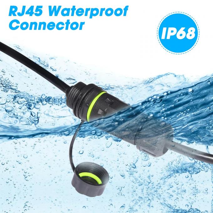 IP67 Waterproof RJ45 Connector with 1000MHz Speed