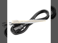ETL & TUV Standard Black Power Cord Plug Connection PVC Jacket Included