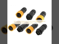 Self Locking Waterproof Signal Connector Panel Mount Assembled Outdoor Lighting Plug