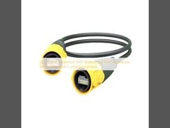 LED Signal Protection IP67 Waterproof RJ45 Connector Socket Network Crystal Equipment