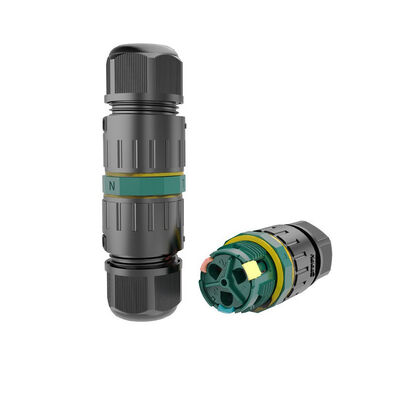 Buy M20 3 Core IP68 Waterproof Circular Connector with 25A Push-Type Quick Card Adapter for Field Light online manufacture