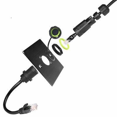 Buy 1.5A Max Current Rating RJ45 Waterproof Connector with 1000MHz Transmission Speed and IP67 Waterproof Rating online manufacture