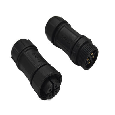 IP67 4 Pin Waterproof Connector 8A Threaded Butt Type M12 Circular Connector