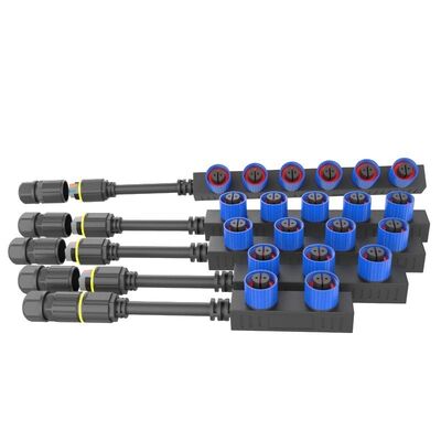 M15 2 Pin 3 Pin 4 Pin 5 Pin Waterproof Male Female Connector F-Type Module Socket with 500V Rated Voltage IP67 Waterproof Push Locking