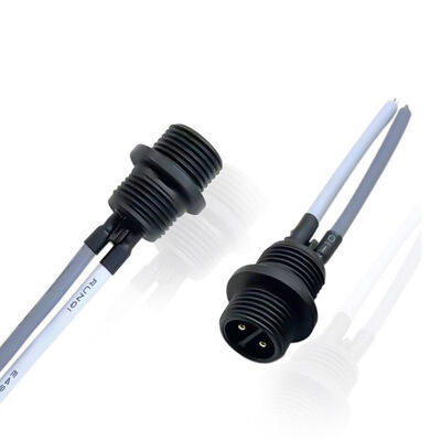 Push Locking M12 Panel Mount Connector 400V Waterproof Rear Panel Connector with Screw Threaded Locking