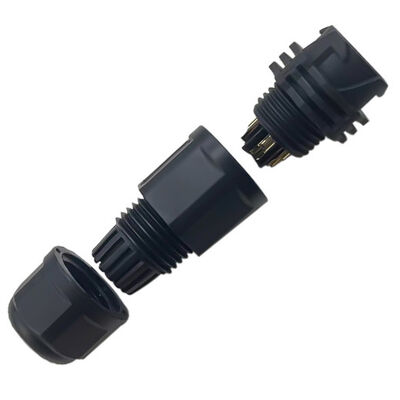 4 Pin IP67 Water Resistant Circular Connector For Cable Jacket OD 4.5-9.2 Mm2